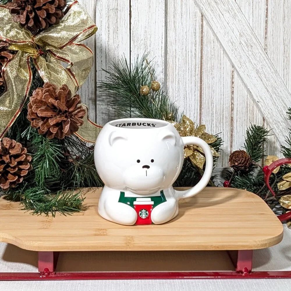 NEW Starbucks Bearista 2025 Bear Christmas Mug 12oz Holiday Coffee Cup Exclusive - Picture 5 of 5